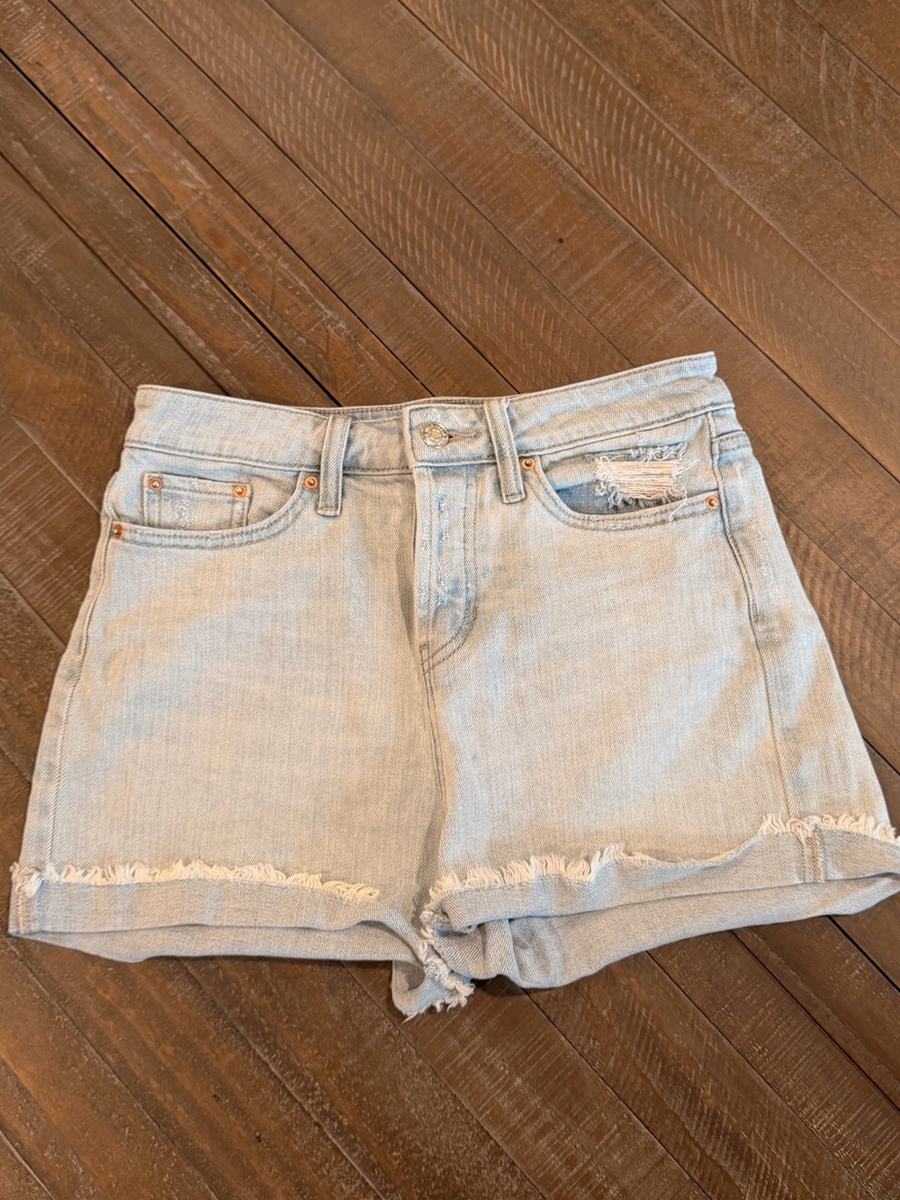 wild fable Light Blue Distressed Denim Shorts